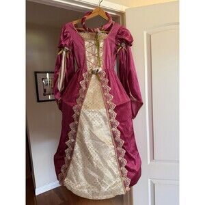 Girls Dress Up Long Gown w/head piece Princess Rapunzel Renaissance Festival